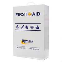 4 Shelf Empty Industrial First Aid Box with First Aid Logo