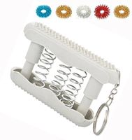 ACS/ACM Acupressure Palm Hand Finger Exerciser for Sinusitis, Insomnia, Headaches Set of 2 + Sujok Rings Set of 5 Palm Exerciser (S) - 8.5X5.5X1.5 cm (LXWXH), Sujok Rings Dia - 2.5Cm