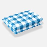 GettyGears Gingham Quilted Waterproof Reusable Incontinence Bed Pads Washable Underpads Absorbency Mattress Protector for Disabled Patient 35"x48" Inch Blue & White