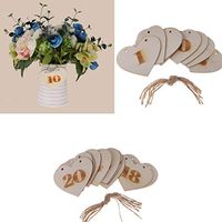 Set of 20pcs Vintage Wooden Table Numbers Hanging Tag Wedding Table Decor