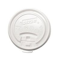 Dixie Plastic Lids for Hot Drink Cups, 10oz, White, 1000/Carton