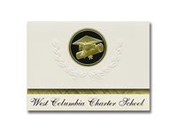 Signature Announcements West Columbia Charter School (West Columbia, TX) Graduation Announcements, Presidential Elite Pack 25 Cap & Diploma Seal Black & Gold