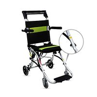 HJF-LUNYI Portable Wheelchair Aluminum, Alloy Old Man Lightweight Folding Hand Push Aircraft Wheelchair/Scooter Small Can Be Boarded, Suitable for Children