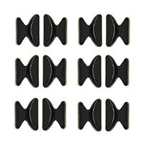 Haobase Nose Pads 6 Pairs 1.8MM Non-Slip Silicone Nose Cushions for Eyeglasses (Black)