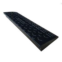 Outdoor Uphill Ramps, Restaurant Garage Store Parking Lot Garden Mat- Non-Slip Pad Outdoor Ramps Vehicle Ramps (Color : Black)