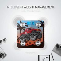 Cartoon Monster Truck Digital Scale Body Weight Weight Scale Body Fat Weighing Scale Tracks 8 Key Compositions Analyzer Sync with Fitness Apps 400 Lbs