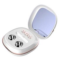 Zhoumin Portable Rechargeable Sonic Contact Lens Cleaner Auto Daily Care Lenses Sonic Washing with Travel Carry Case,Gold