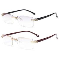 GAOYE 2-Pack Blue Light Blocking Reading Glasses Women/Men,Anti Eyestrain Filter UV Lightweight TR90 Frame (Black + Tea, 1.0)