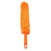 Edtoy Car Flexible Double-sided Window Brush, Microfiber Hand Duster, Kitchen and Automotive Cleaning Supplies (Orange)