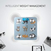 Cartoon Cute Cat Weight Loss Scale Scale for Weight Bathroom Body Scale Tracks 8 Key Compositions Analyzer Sync with Fitness Apps 400 Lbs