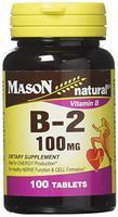 Mason Vitamins B 2 100 mg Tablets, 100 Count