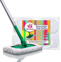 VanDuck Reusable 100% Cotton Mop Pads Compatible Sweeper 4-Pack
