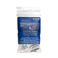 GMS Optical® Soft Silicone Oval Shaped Nose Pads for Eyeglasses (10 Pair, Oval-Shape Click-ON 19MM)