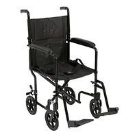 Drive Lightweight Transport Wheelchair, 19" Seat, Black, Model - ATC19-BK