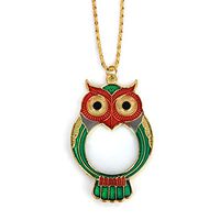 Blabroge Cute Owl Pendant Magnifier Magnifying Glass Necklace