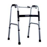 ZAIHW Duty Folding Walker, Bariatric Walker with 2 Button Without Wheels Wide Walker Supports for Adult Seniors, Adjustable Height for Short, Average and Tall People