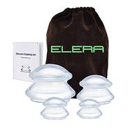 ELERA Professional Silicone Cupping Therapy Set,Silicone Massage Cups Chinese Vacuum Suction Cups for Pain Relief,Anti Cellulite, Detox, Myofascial Massage(4pcs)
