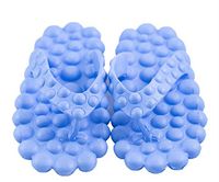 Massage Bubbles Reflexology Flip Flop Sandals (7, Periwinkle Blue)