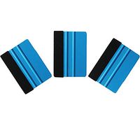 Durable Black Felt Edge Vinyl Squeegee Tool 4-Inch, Car Vinyl Film Wrapping Decal Squeegee Window Tint Work, Professional Scratch Free Squeegee (Pack of 3)