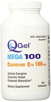 Q-Gel Mega 100 (100mg Hydrosoluble CoQ10) 180 Softgels