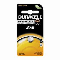 Duracell D379BPK09 Silver Oxide Electronic Watch Battery, 379 Size, 1.55V, 14 mAh Capacity (Case of 6)