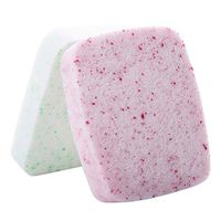 Healifty 2pcs Konjac Sponge Facial Sponges Scrubber Cellulose Body Shower Bath Exfoliator Pads Makeup Sponges Remover Pad Green Pink