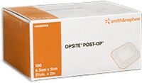 Smith & Nephew Opsite Post-Op Transparent Waterproof Dressing with Highly Absorbent Pad 6-1/8" x 3-3/8", Low Adherence, Latex-free (Box of 20 Each)