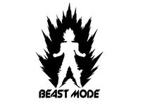 LCK Unique Design DBZ Dragon Ball Z Power Up Saiyan Beast Mode, Red, 6 Inch, Die Cut Vinyl Decal, for Windows, Cars, Trucks, Toolbox, Laptops, MacBook-virtually Any Hard Smooth Surface