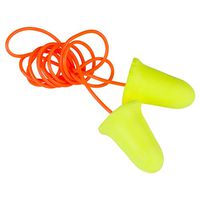 3M Ear Plugs, 200/Box, E-A-Rsoft FX 312-1260, Corded, Disposable, Foam, NRR 33, Drilling, Grinding, Machining, Sawing, Sanding, Welding, 1/Poly Bag
