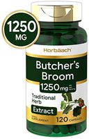 Butchers Broom Capsules 1250mg | 120 Count | Max Potency | Non-GMO, Gluten Free | Traditional Herb Root Extract Supplement | by Horbaach