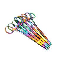 LAJA IMPORTS Set of 5 Multi Titanium Color Rainbow Olsen HEGAR Needle Holder 6.5" Stainless Steel