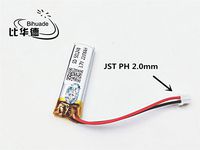 BIHUADE JST PH 2.0mm 3.7V 501240 220mah Polymer Lithium Battery for MP4 GPS MP3 Bluetooth Stereo DIY Gift