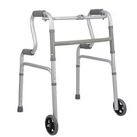 Sharon Aluminum Alloy, 8-Speed Adjustable, Non-Slip mat, one-Button Folding Elderly Walker, red, Blue, Gray Three Colors (Color : Gray Belt Wheel)