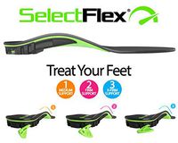 SelectFlex®Adjustable-Arch Orthotic Insole, Custom Arch Support: Plantar Fasciitis, Neuropathy, Flat Feet, Overpronation, Aching Feet, Foot Pain, Mortons Neuroma, Low Back Pain.Men/Women
