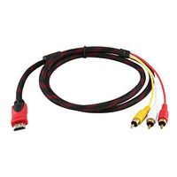 5ft HDMI Male to RCA Video Audio AV Cable Adapter for PS3 PS4 Xbox One Wii