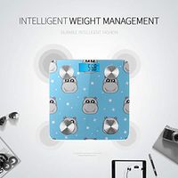 Cute Cartoon Hippopotamus Best Rated Bathroom Scales Body Fat Measurement Scale for Weight Tracks 8 Key Compositions Analyzer Sync with Fitness Apps 400 Lbs