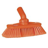 Vikan 70677 Deck Scrub, 9" Polyester Supersoft Bristle, Orange