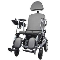 Heavy Duty Electric Wheelchair with Headrest,Foldable Folding and Lightweight Portable Powerchair with Seat Belt,Electric Power Or Manual Manipulation,Adjustable Backrest and Pedal,Joystick