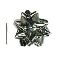 JAM Paper Gift Bows - Mega - 13" Diameter - Silver - Sold individually