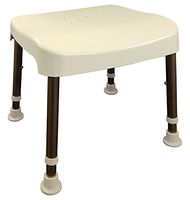MedGear A-0231A3 Tool-Free DURA Shower and Tub Bench (Almond Seat, Bronze Tubing)