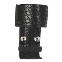 Boston Leather 5487-3 Black 5" Basketweave Deluxe Adjustable Radio Holder