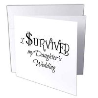 3dRose I survived my daughters wedding - Greeting Cards, 6 x 6 inches, set of 12 (gc_180019_2)