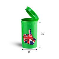 United Kingdom Flag Hand First Aid Case Pill Container ID 4757G