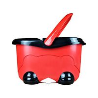 LIUFS-Mop Head Home Rotary Mop Lazy Hand Free Cleaning Tool Mop Household Rotary Mop Bucket Red (Size : 2 mop heads)