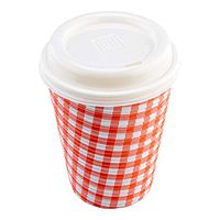 Coffee Cup Lids - White - Plastic - Disposable - Fits 8, 12 and 16 oz Coffee Cups - 500ct Box - Restaurantware