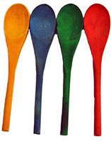Perfect Stix Bay 8 Colored -12ct 8" Craft Spoons, Multi Colored (Pack of 12)