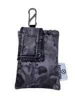 PumpCases Designer Insulin Pump Case with NiteIze S-Clip (t:Slim, Black Flower w/Clip)