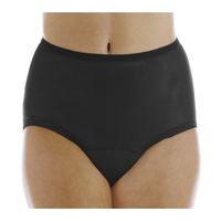 3-Pack Women's Nylon Regular Absorbency Incontinence Panties Black Small (Fits Hip 38-40")