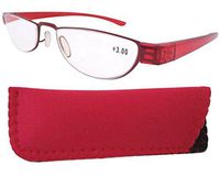 Eyekepper Non Prescription Stainless Steel Frame Plastic Temple Women's Reading Glasses +1.50