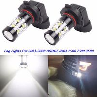 2x 9006 HB4 LED Fog Lights Lamps 6000K For 2003-2008 DODGE RAM 1500 2500 3500
